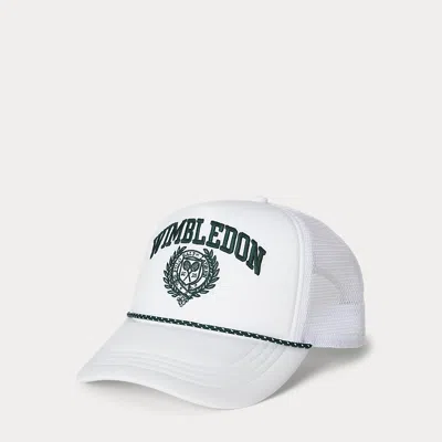 Ralph Lauren Wimbledon Trucker Cap In White