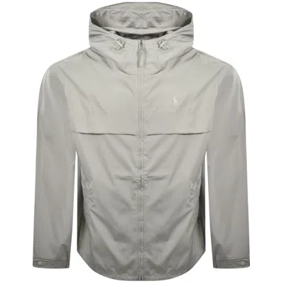 Ralph Lauren Windbreaker Jacket Beige In Gray