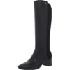 Ralph Lauren Winslet Womens Leather Casual Knee-high Boots In Black