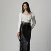 Ralph Lauren Winslow Embellished Tulle Maxiskirt In Black