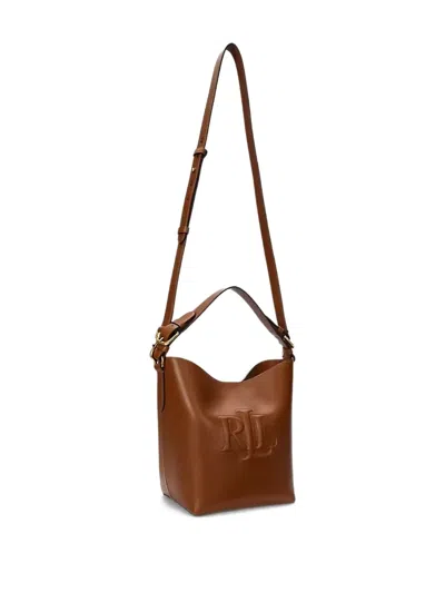 Ralph Lauren Witley Logo-embossed Leather Bucket Bag