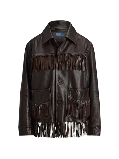 Ralph Lauren Women's 100% Calfskin Leather Coat In Brown