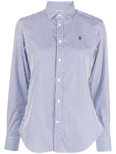 Ralph Lauren Women's 100% Cotton Poplin Shirt In Navy