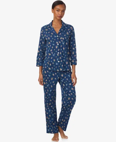 RALPH LAUREN WOMEN'S 3/4-SLEEVE PAJAMA SET