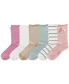 RALPH LAUREN WOMEN'S 6-PK. PLACED FLORAL ROLL-TOP SOCKS L3232PK2
