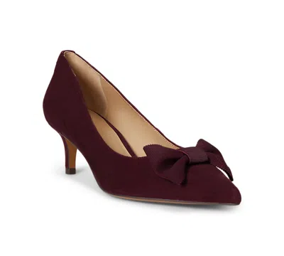 Ralph Lauren Women's Adrienne Bow Pump In Burgundy