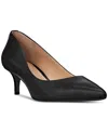 Ralph Lauren Lanette Womens Padded Insole Dressy Pointed Toe Heels In Black Leather