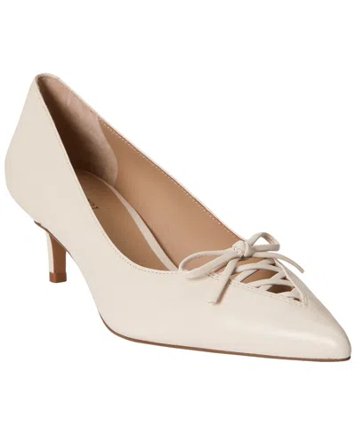 Ralph Lauren Adrienne Lace-up Nappa Leather Pump In Soft White