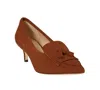 Ralph Lauren Women's Adrienne Suede Kiltie Pumps In Brown
