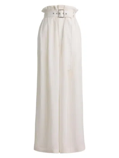 Ralph Lauren Women's Alanna Voile Wide-leg Pants In White