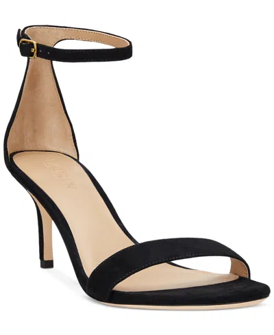 Ralph Lauren Women's Allie Ankle-strap Mid-heel Dress Sandals In Black