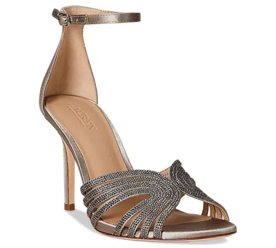 Ralph Lauren Women's Allie Embellished Multistrap Sandal In Gray