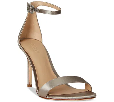 Ralph Lauren Women's Allie Pave-buckle Satin Sandals In Brown