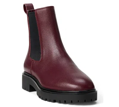 Ralph Lauren Women's Allyson Block Heel Chelsea Boots In Burgundy