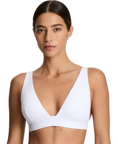 Ralph Lauren Women's Banded Tall V-neck Swim Top In White