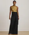 Ralph Lauren Women's Beaded Mesh & Jersey Tie-front Gown