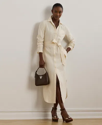 Ralph Lauren Women's Belted Linen Shirtdress