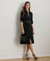 Ralph Lauren Women's Belted Shirt Dress In Black