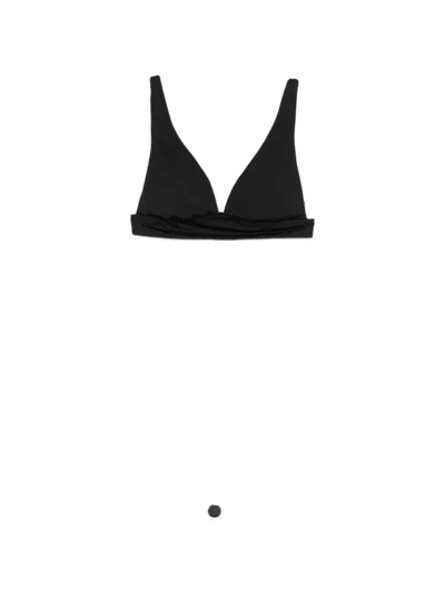 Ralph Lauren Black Logo Embroidery Bikini Top