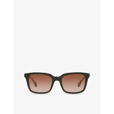 Ralph Lauren Womens Black Ra5287 Square-frame Acetate Sunglasses