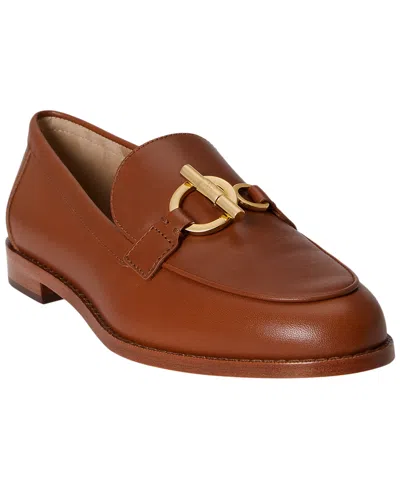 Ralph Lauren Women's Blaike Leather Round Toe Loafers In Brown