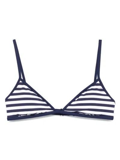 Ralph Lauren Blue Striped Bikini Top