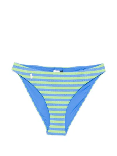Ralph Lauren Blue Stripes Logo Embroidery Bikini