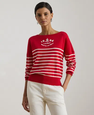 Ralph Lauren Women's Boat Neck Long-sleeve Sweater In Red