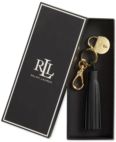 Ralph Lauren Women's Boxed Padlock And Tassel Key Fob In Black