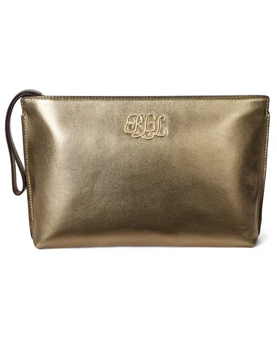 Ralph Lauren Women's Boxed Printed Zip Pouch In Gold