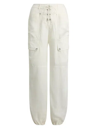 Ralph Lauren Women's Briella Drawstring Slim-fit Cargo Pants In Gray