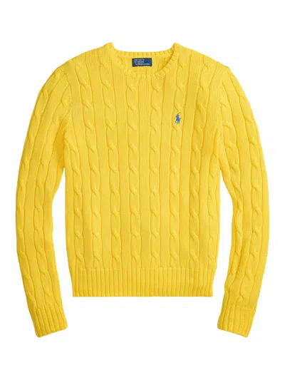 Ralph Lauren Women's Bright Cotton Sweater For Ss26 In Yellow