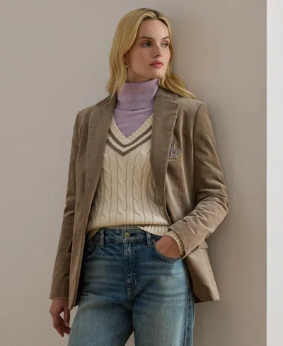 RALPH LAUREN WOMEN'S BULLION CORDUROY LONG SLEEVE BLAZER