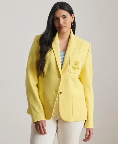Ralph Lauren Bullion Jacquard Blazer In Lemon Sorbet In Yellow