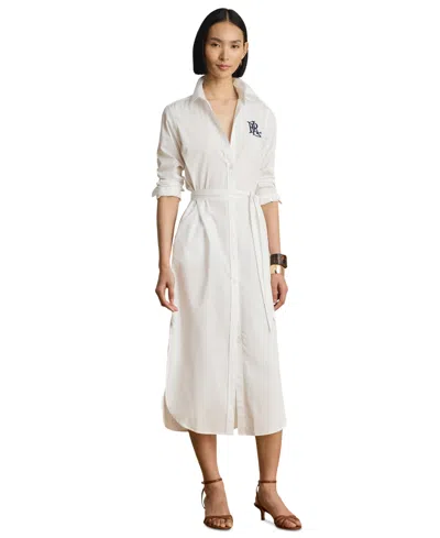 Ralph Lauren Women's Button-down Collared Dress In White