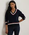 Ralph Lauren Women's Cable-knit Cricket Sweater In Blue