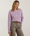 Ralph Lauren Women's Wool-cashmere Cable-knit Sweater In Purple