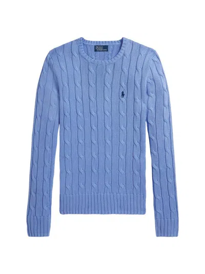 Ralph Lauren Women's Cable-knit Pima Cotton Sweater In Blue
