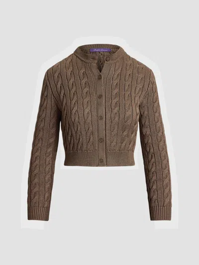 Ralph Lauren Women's Cable-knit Stretch Silk Sweater In Portobello