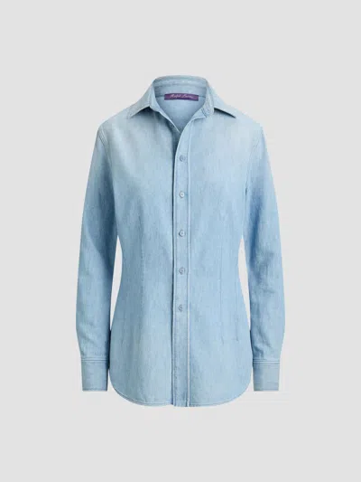 Ralph Lauren Collection Callie Denim Shirt In Blue