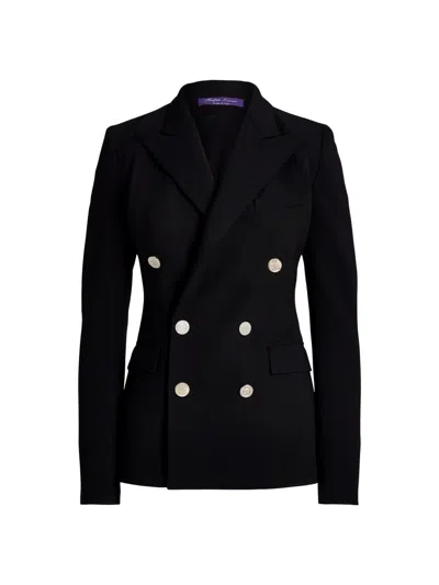 Ralph Lauren Camden Cashmere Double-breasted Jacket In Black