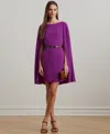 Ralph Lauren Women's Cape Georgette Cocktail Dress