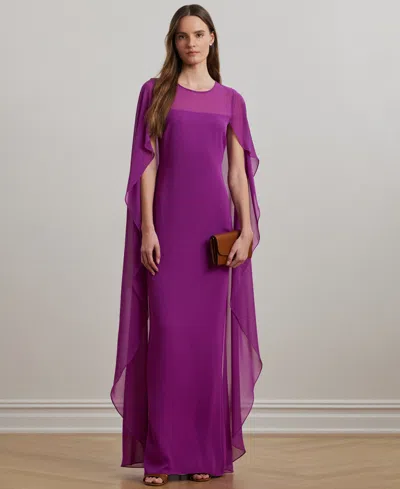 Ralph Lauren Women's Cape Georgette Gown