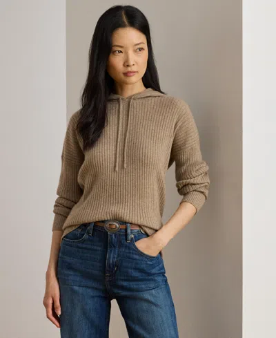 RALPH LAUREN WOMEN'S CASHMERE YAYMIN LONG SLEEVE SWEATER HOODIE