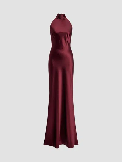 Ralph Lauren Women's Chilton Satin Sleeveless Gown In Red