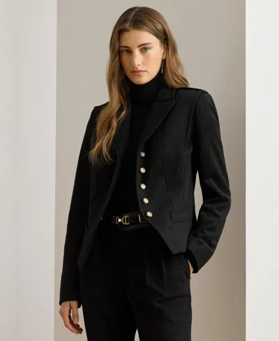 Ralph Lauren Women's Collared Long Sleeve Jacket In Black