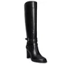 Ralph Lauren Collins Burnished Leather Tall Boot Heel In Multi