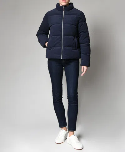 Ralph Lauren Women's Cord Puffer Jacket In Blue