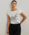 Ralph Lauren Petite Cotton-blend Jersey Graphic Tee