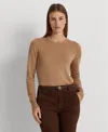 Ralph Lauren Women's Cotton-blend Sweater In Classic Camel
